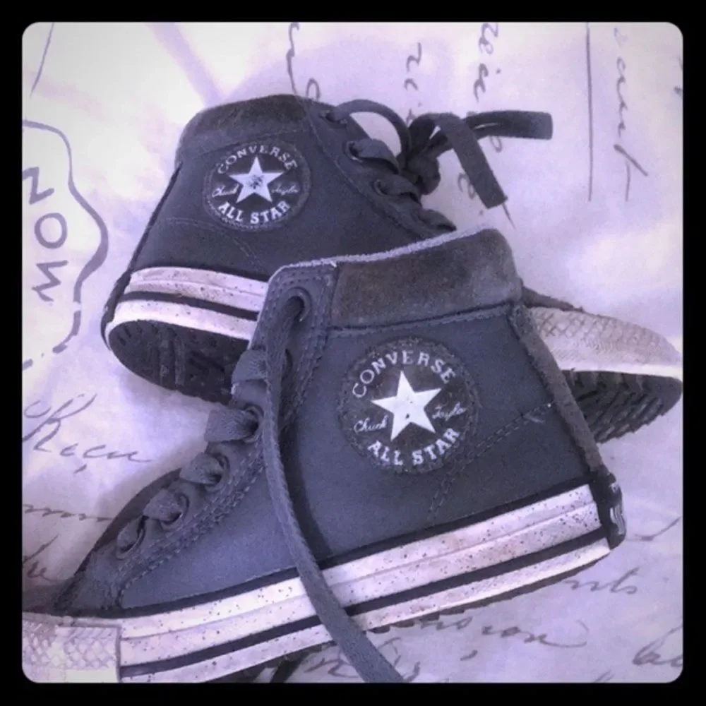 ⭐️ CONVERSE leather/ suede detail classic Hi-top sneakers ⭐️